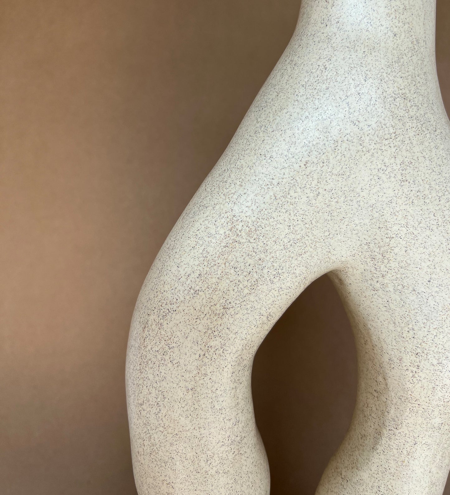 Glazed Ceramic Sculptural Tall Vase