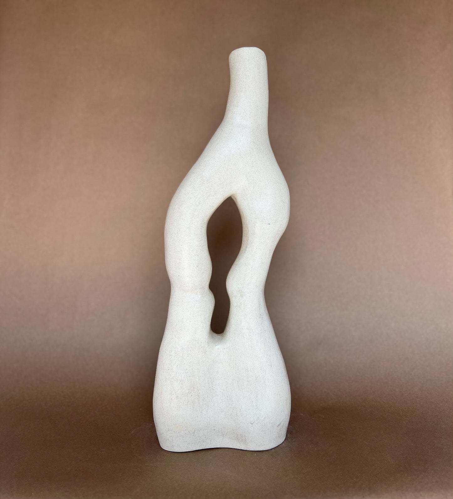 Glazed Ceramic Sculptural Tall Vase