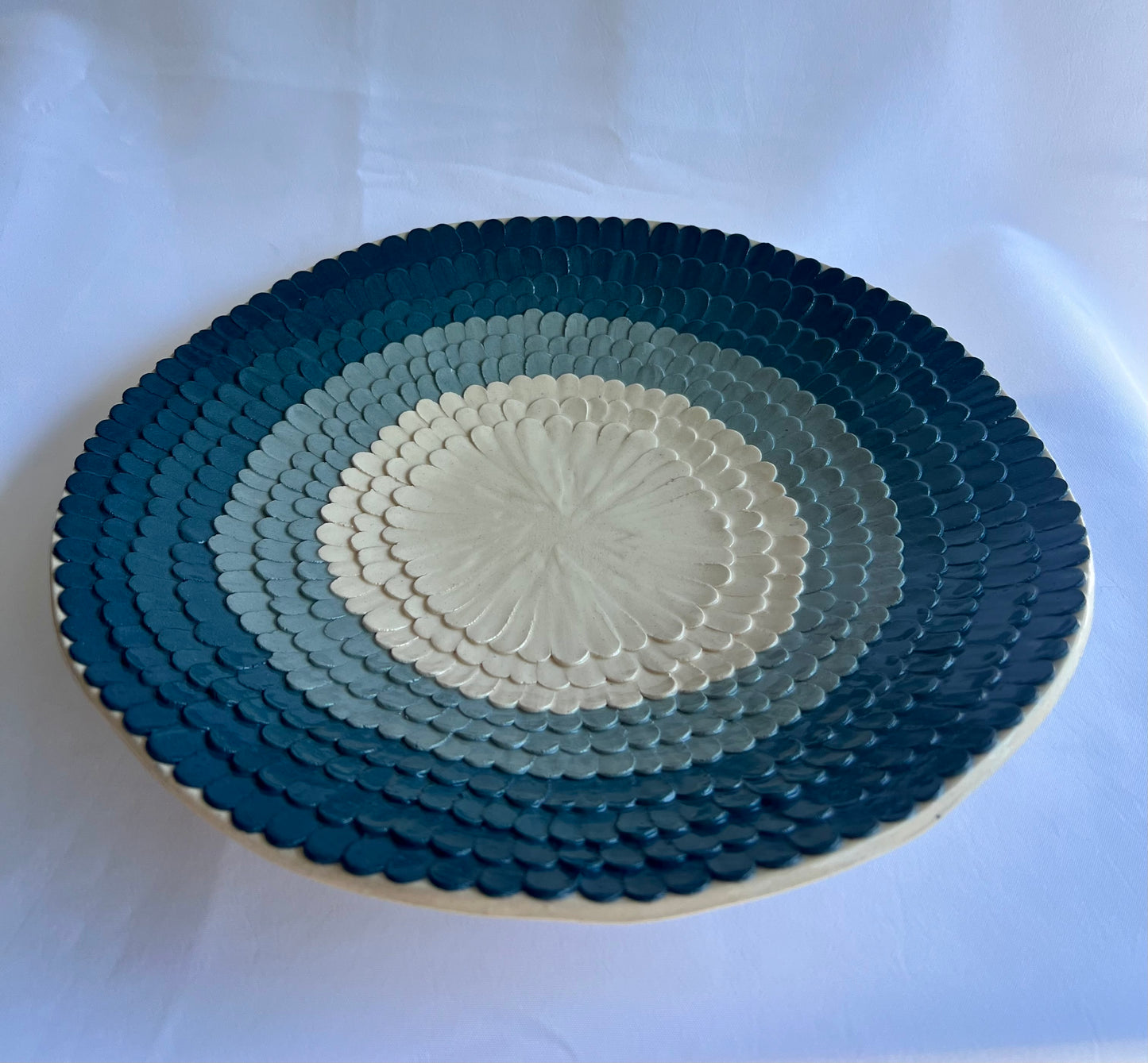 Handmade Decorative Blue Ceramic Plate