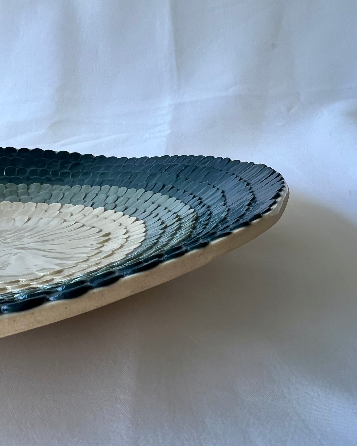 Handmade Decorative Blue Ceramic Plate