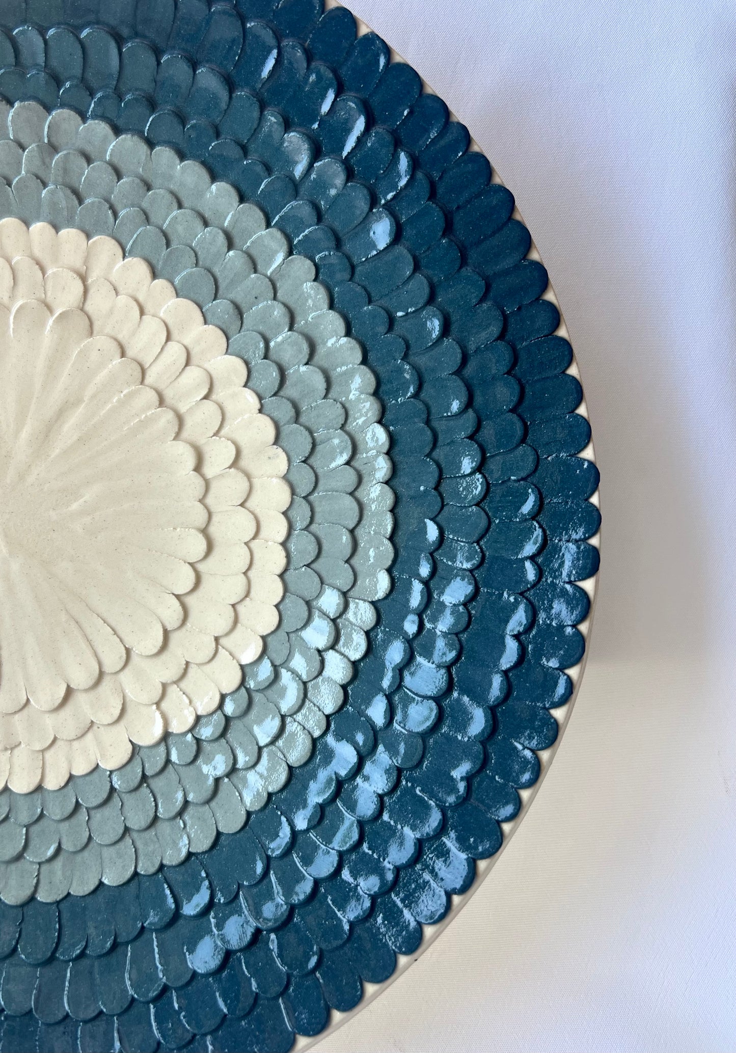 Handmade Decorative Blue Ceramic Plate