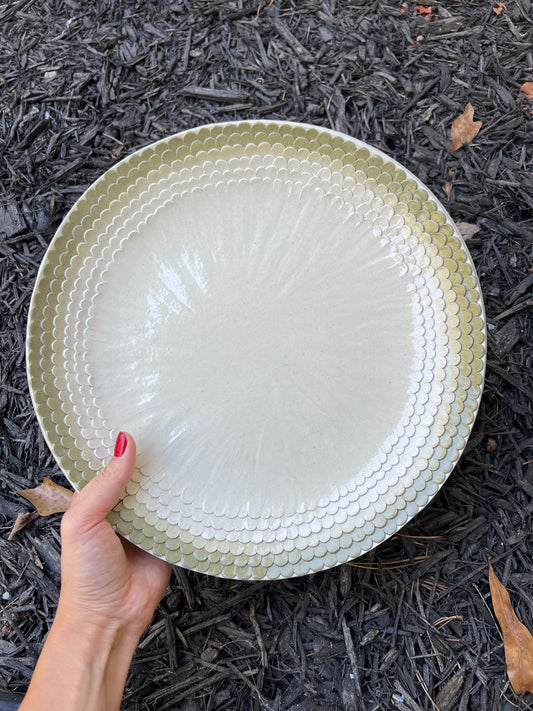 Green Ceramic Peacock Plate