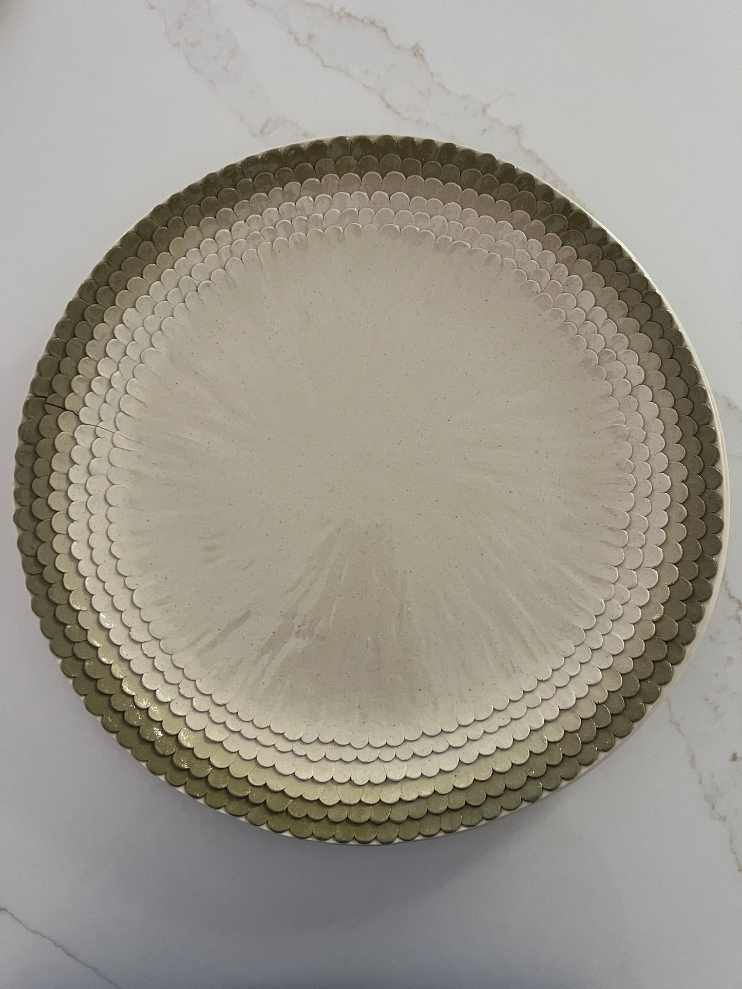 Green Ceramic Peacock Plate