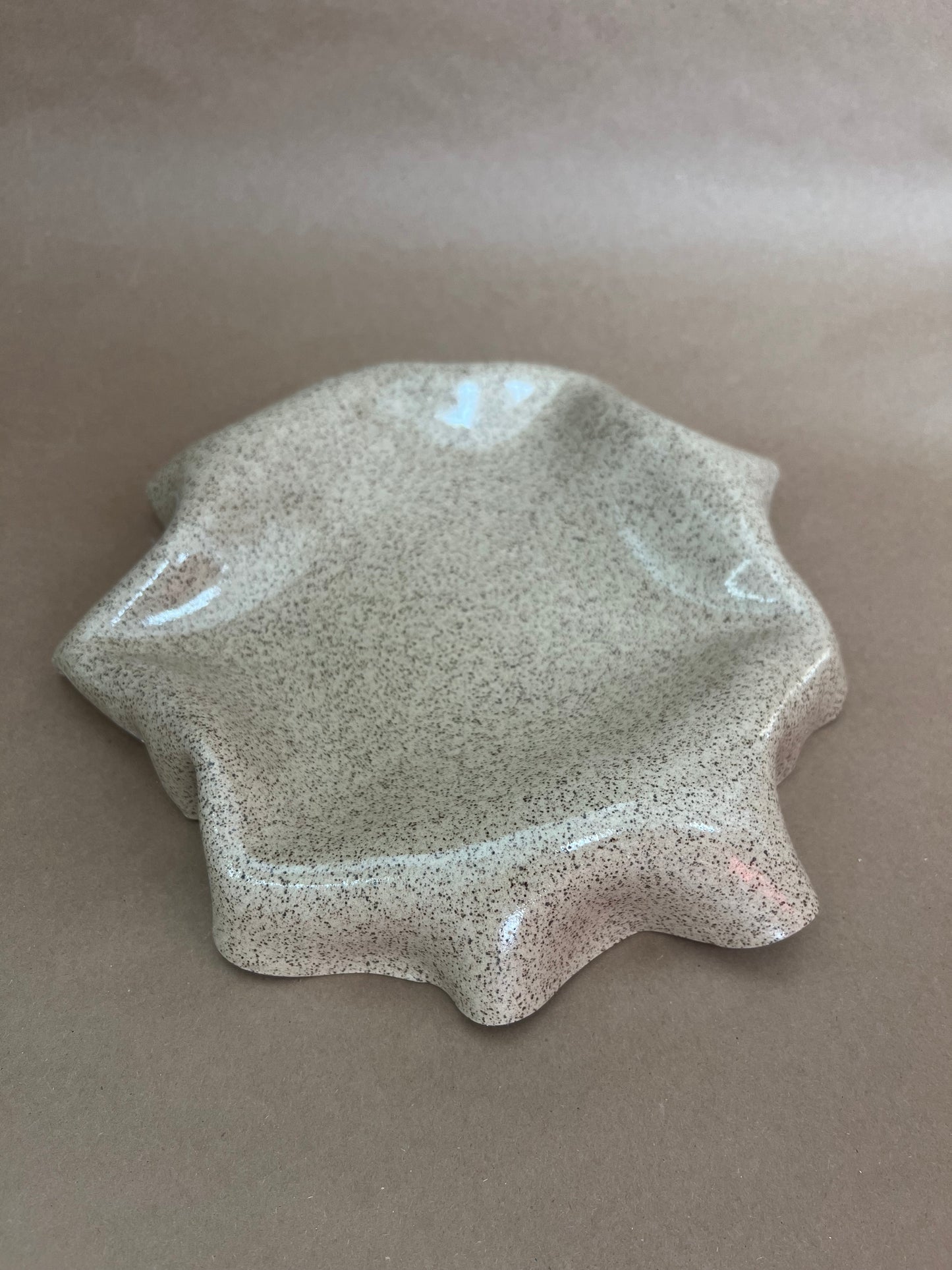 Decorative Glazed Ceramic Plate - Wavy No: 1