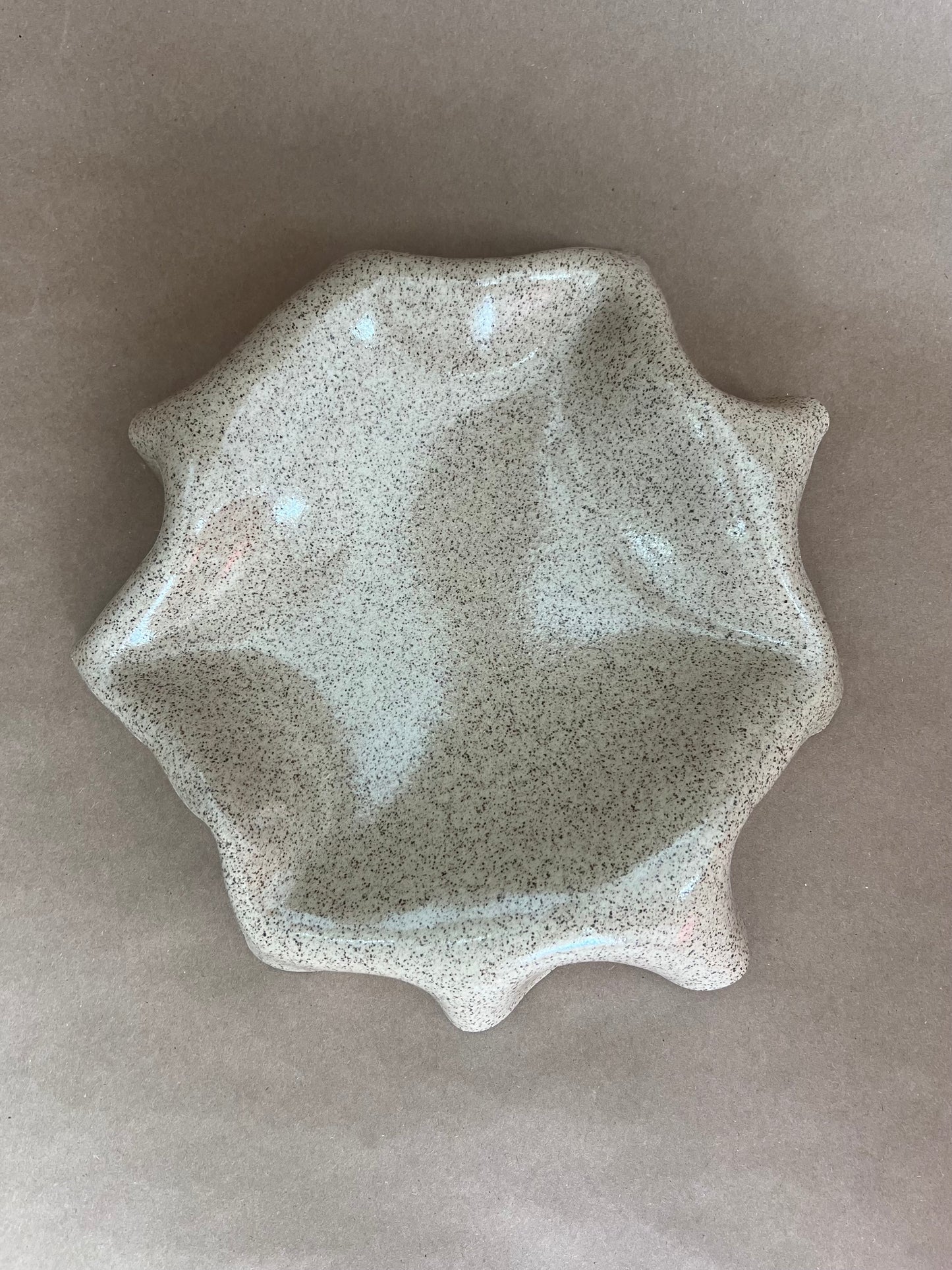 Decorative Glazed Ceramic Plate - Wavy No: 1