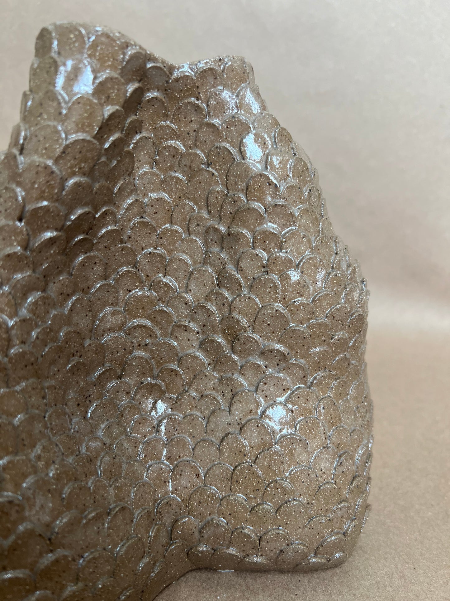 Brown Textured Vase - Mermaid No: 4