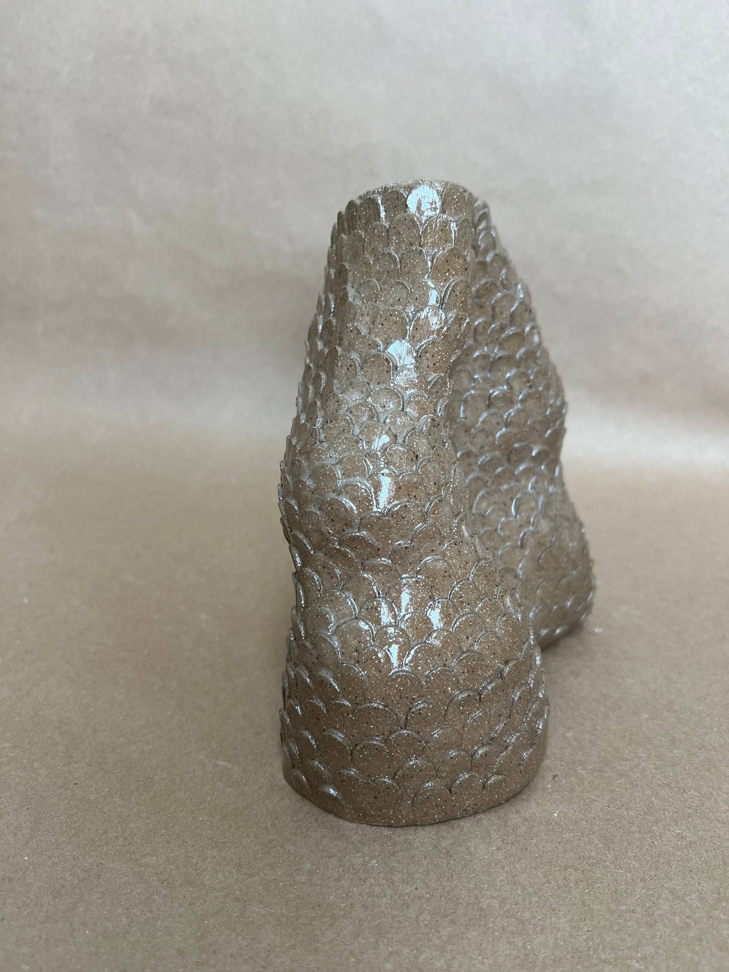 Brown Textured Vase - Mermaid No: 4