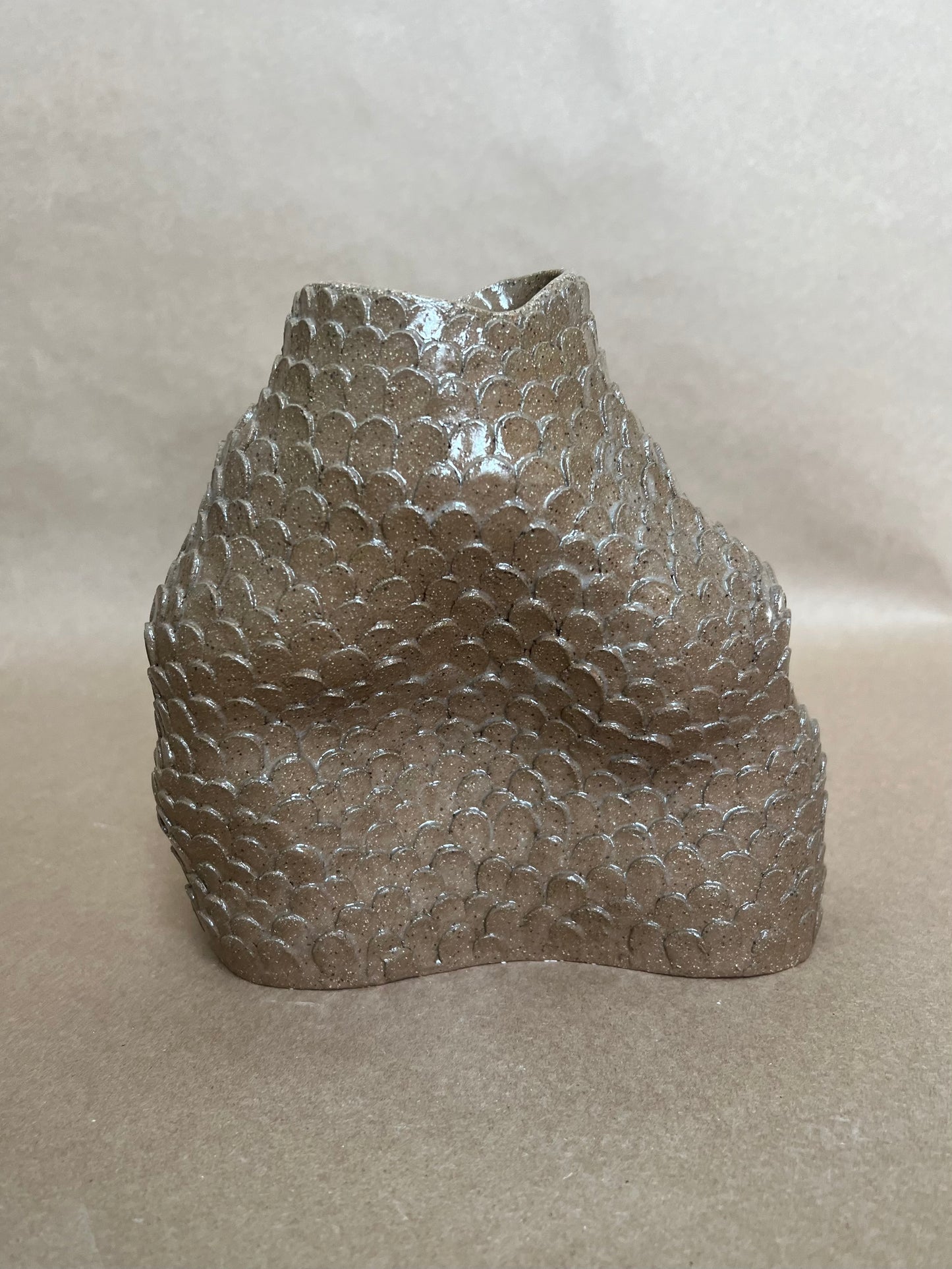 Brown Textured Vase - Mermaid No: 4